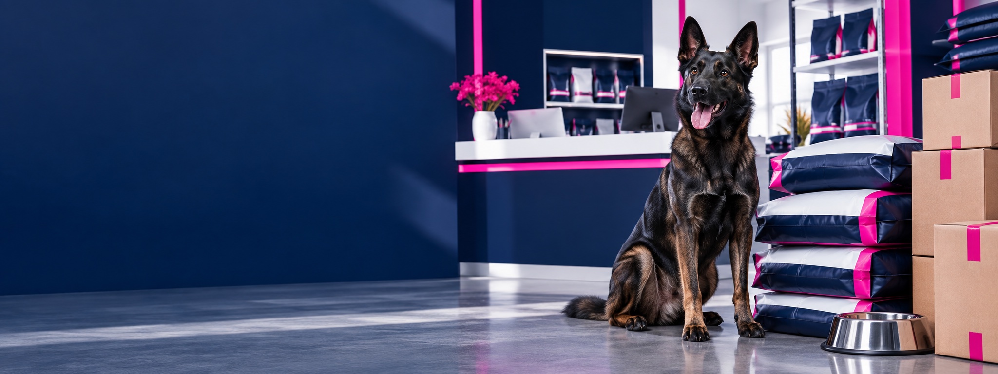 Espace professionnel de distribution d’alimentation canine